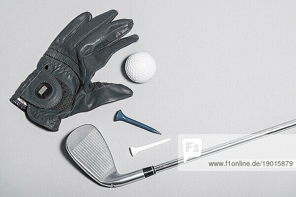 Draufsicht Handschuh Golfausrüstung. Auflösung und hohe Qualität schönes Foto