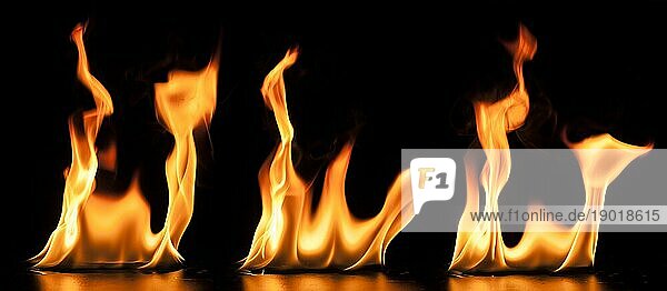 Sortiment drei gefährliche Flammen. Auflösung und hohe Qualität schönes Foto