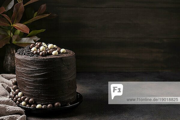 Vorderansicht Schokoladenkuchen Konzept. Auflösung und hohe Qualität schönes Foto