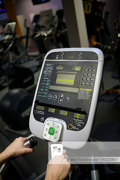 Fitness center using cardio-training machines to strengthen the cardiovascular system.