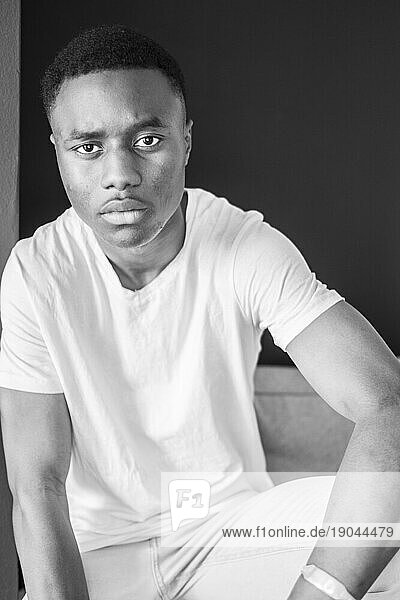 Portrait of a young black man