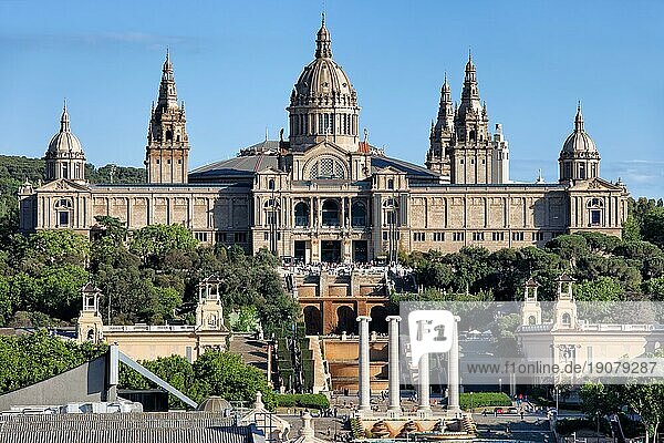 Nationales Kunstmuseum von Katalonien am Montjuic in Barcelona  Katalonien  Spanien  Europa