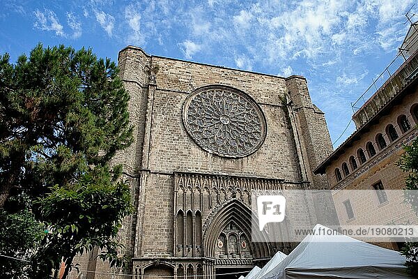 Basilika Santa Maria del Pi in Barcelona  Katalonien  Spanien  Architektur im Stil der katalanischen Gotik aus dem 14  Europa