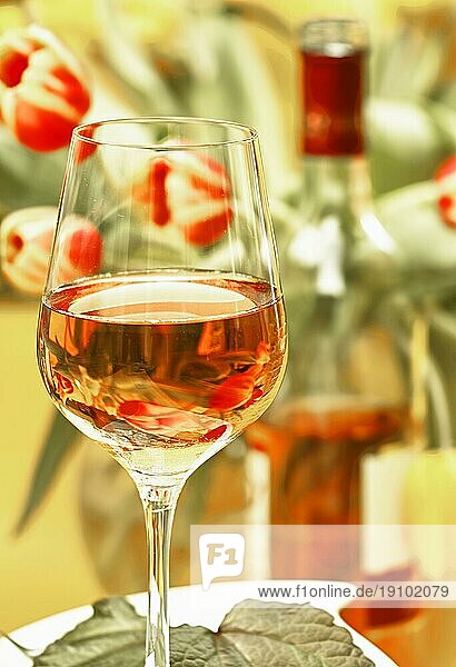 Rosewein im Glas