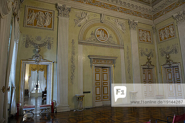 Europe. Italy  Liguria  Genoa. Royal Palace  Palazzo Reale or Palazzo Stefano Balbi UNESCO site. dance hall