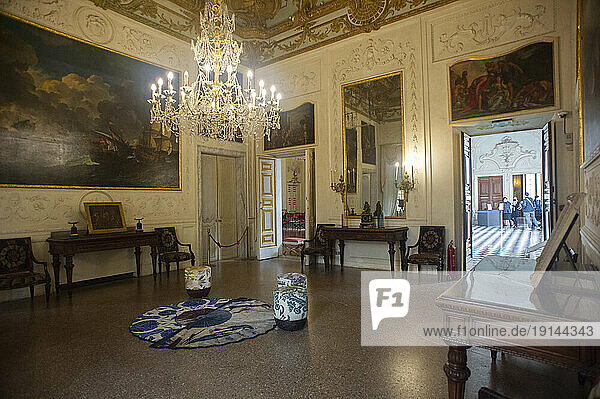 Europe. Italy  Liguria  Genoa. Royal Palace  Palazzo Reale or Palazzo Stefano Balbi UNESCO site. lounge of time