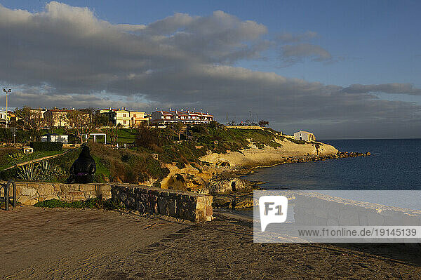 Italy  Europe  Sardinia - Sunrise on the seafront of Porto Torres. Balai beach