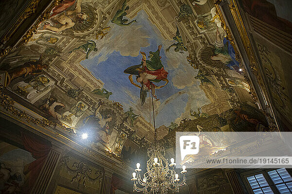 Europe. Italy  Liguria  Genoa. Royal Palace  Palazzo Reale or Palazzo Stefano Balbi UNESCO site. antechamber of the Duke of Genoa