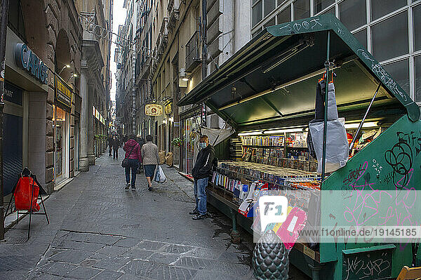 Europe. Italy  Liguria  Genoa. Historic Center  Via Prè  City Center  street food