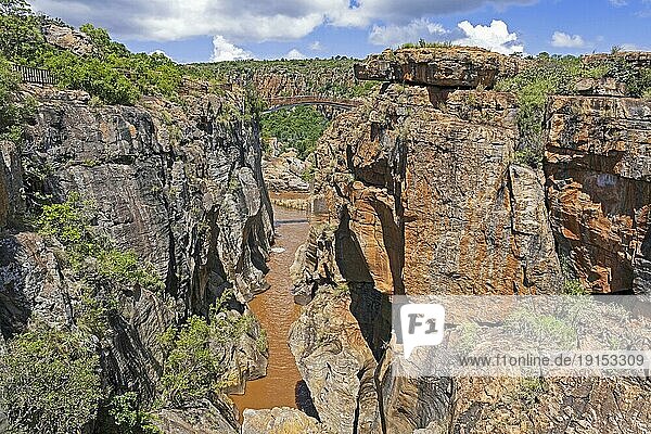 Bourke's Luck Potholes in der Nähe von Moremela markiert den Beginn des Blyde River Canyon  Blyderivierspoort  Provinz Mpumalanga  Südafrika