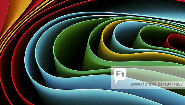Smooth 3D curvy abstract background