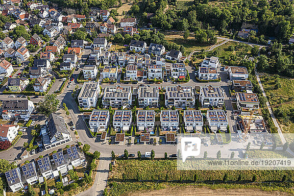 Germany  Baden-Wurttemberg  Waiblingen  Aerial view of development area