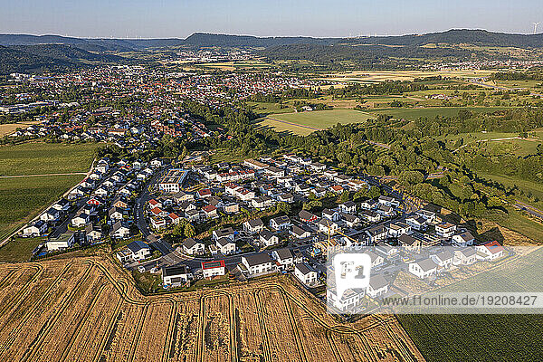 Germany  Baden-Wurttemberg  Sussen  Aerial view of modern suburb
