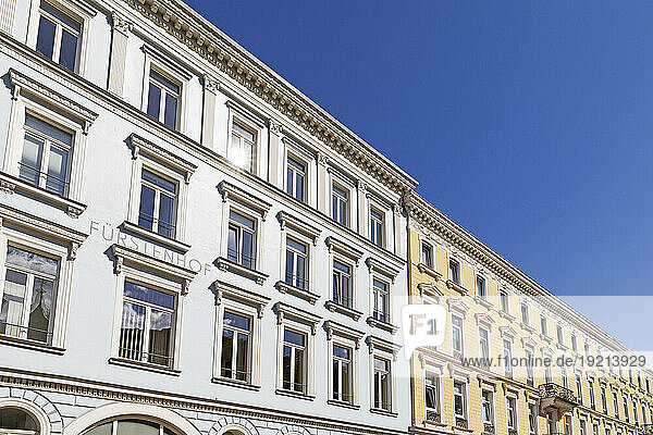 Germany  Rhineland-Palatinate  Bad Ems  Rows of windows of historic apartment buildings