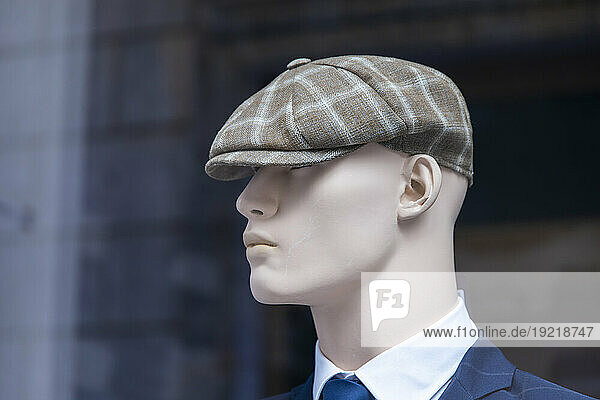 Cap on a male mannequin