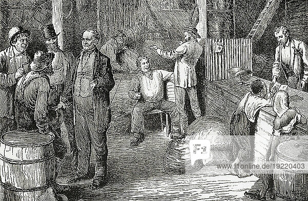 A typical country store in Virginia  USA in the 19th century. From America Revisited: From The Bay of New York to The Gulf of Mexico  published 1886.