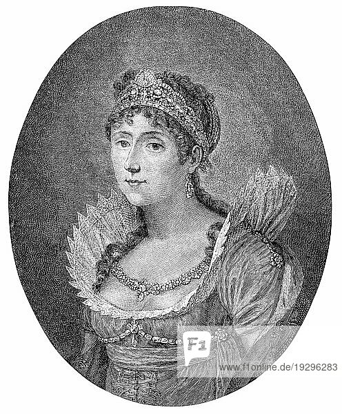 Joséphine de Beauharnais (1763 1814) war die erste Frau von Napoléon Bonaparte und damit die erste Kaiserin der Franzosen. Die Illustration wurde ursprünglich in Harpers Monthly Dezember 1879 veröffentlicht. Das Bild ist aus Altersgründen gemeinfrei