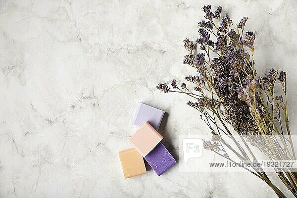 Bunte Seifen Bouquet Lavendel