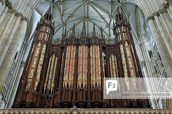 Innenansicht  Orgel  York Minster  Archidiocese of York  York  England  Großbritannien  Europa
