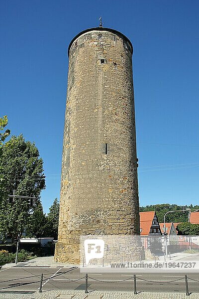 Historischer Königsturm erbaut 1407  Stadtturm  Schwäbisch Gmünd  Baden-Württemberg  Deutschland  Europa