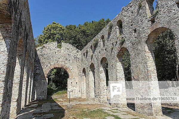 Basilika  römische Ruinenstadt Butrint  Albanien  Europa