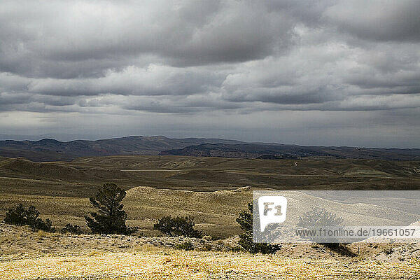 A view of clouds forming over the Wind River Indian Reservation in Wyoming.