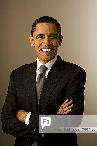 Barack Obama poses for a portrait  College Park  Maryland.