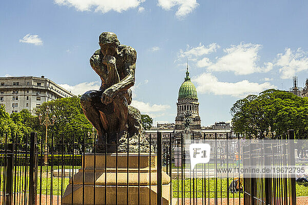 The Thinker statue by Rodin in Buenos Aires  Argentina