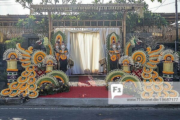 Dekoration für Hochzeiten und Feiern auf Bali  Indonesien  Asien