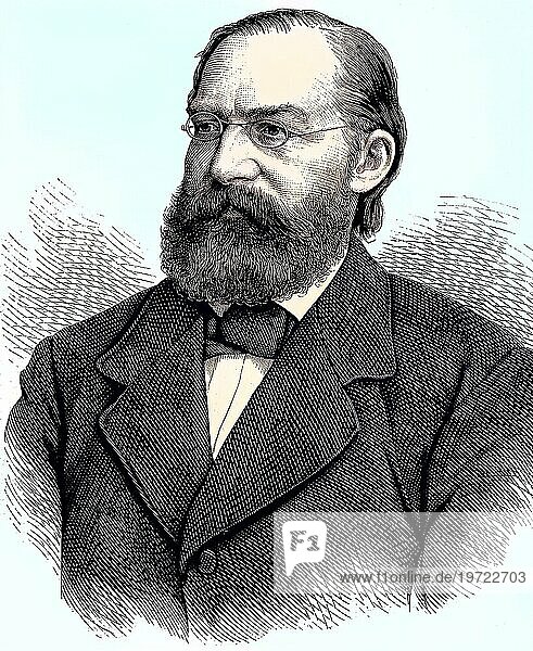 Wilhelm Wehrenpfennig  25 March 1829  25 July 1900  was a Prussian official  German journalist and politician  Member of the Reichstag  Germany  reproduction of an image  woodcut from the year 1881  digitally restored  historical  March 25  1829  July 25  1900  was a Prussian official  German journalist and politician  Member of the Reichstag  reproduction of an image  woodcut from the year 1881  digitally improved  historical  Europe