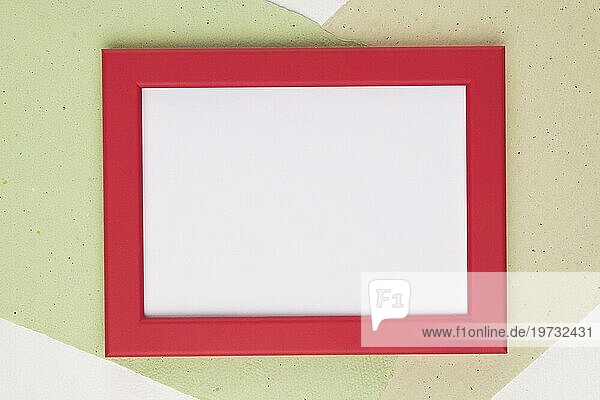 Weißer Rahmen mit rotem Rand Papier Hintergrund