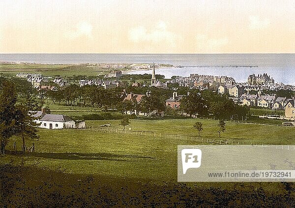 Colwyn Bay  Bae Colwyn  eine Stadt sowie ein Seebad im nördlichen Wales  1880  Historisch  digital verbesserte Reproduktion eines Photochromdruck der damaligen Zeit