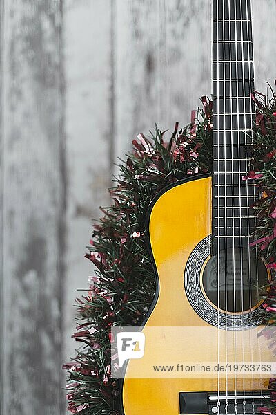 Weihnachten Hintergrund mit Gitarre