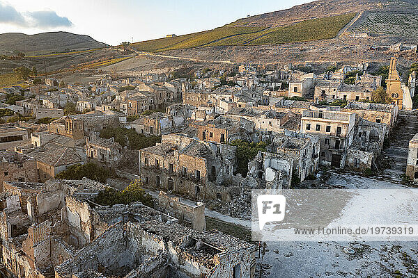 Italy  Sicily  Poggioreale  Ghost town ruined by earthquake