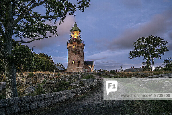 Denmark  Bornholm  Hammeren Lighthouse at dusk