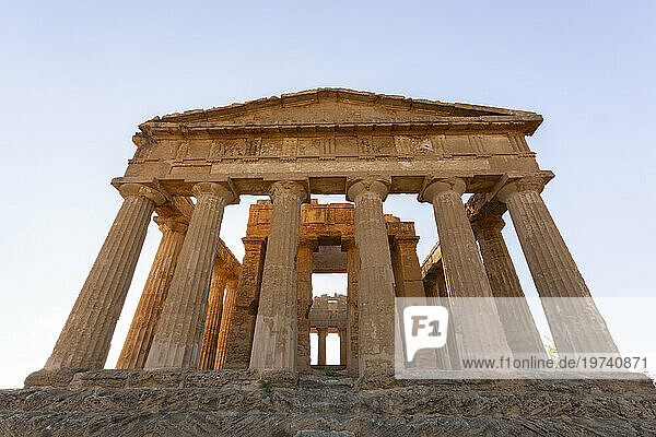 Italy  Sicily  Agrigento  Exterior of Temple of Concordia