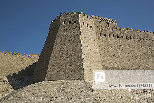 Fortress wall in Itchan Kala; Khiva  Uzbekistan