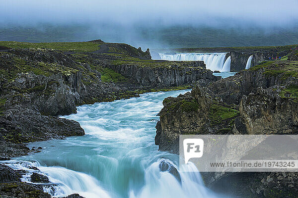 Gullfoss waterfall  on the Hvita River; Iceland