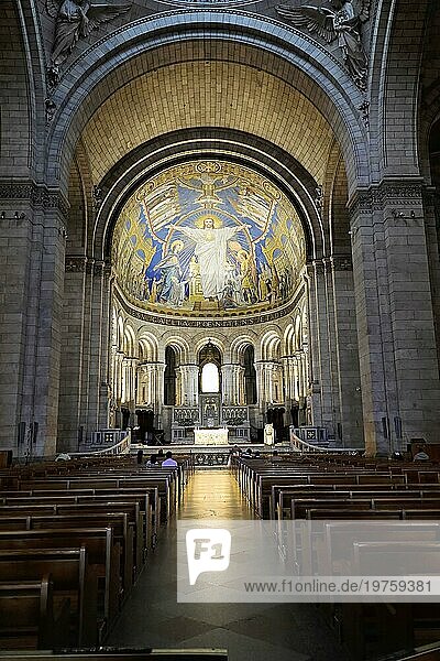Innenansicht  Basilika Sacré-C?ur de Motmartre  Paris  Frankreich  Europa