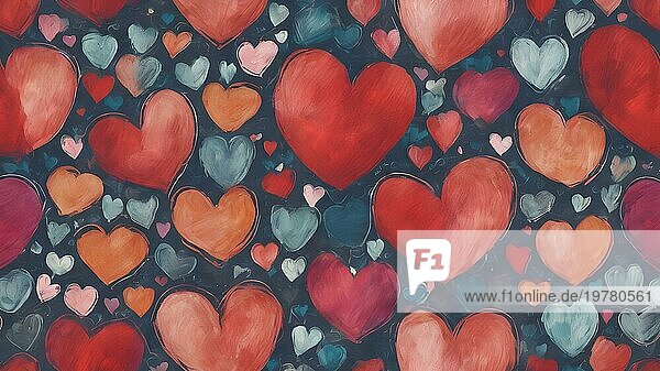 Liebe  Valentinstag Konzepte. Liebe Symbol  Konzept für Valentinstag  Hochzeit etc. Herz Elemente für Liebe Konzept Design. AI generiert