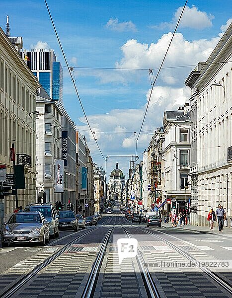 Ein Bild der Rue Royale  in Brüssel