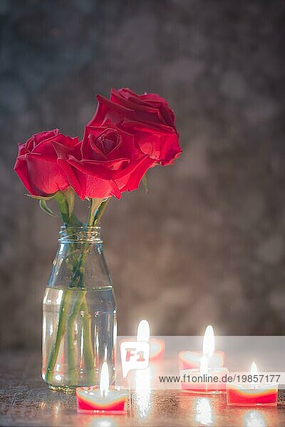 Rote Rose für Valentinstag Hintergrund