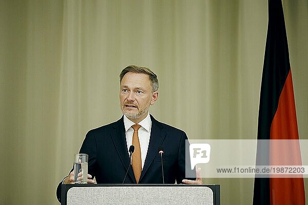 3rd High-level financial dialogue between Germany and China. Christian Lindner (FDP)  Federal Minister of Finance  during the press statement after the end of the meeting. Frankfurt  01.10.2023