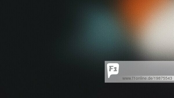 Abstrakter Farbverlauf Hintergrund  Filmkorn Textur  verschwommen orange grau weiß freie Formen auf schwarz  Kopie Raum