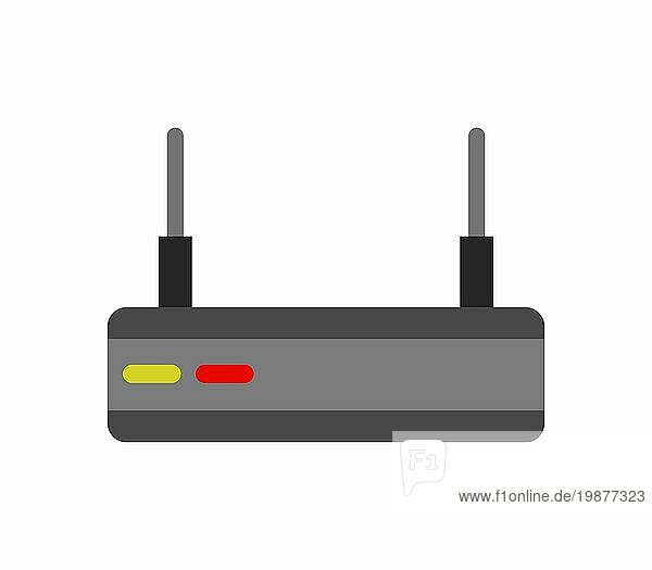 Router Symbol in Vektor auf weißem Hintergrund dargestellt