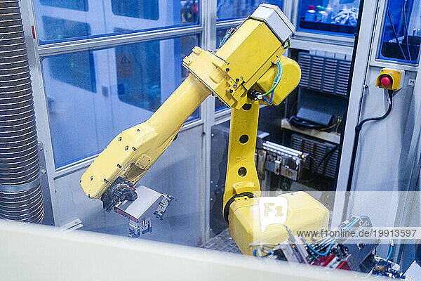 Industrial robot in a modern factory