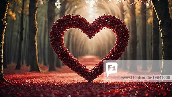 Liebe  Valentinstag Konzepte. Liebe Symbol  Konzept für Valentinstag  Hochzeit etc. Herz Elemente für Liebe Konzept Design. AI generierte Bild  KI generiert