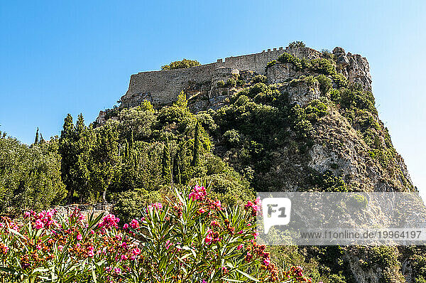 Greece  Ionian Islands  Hilltop castle Angelokastro