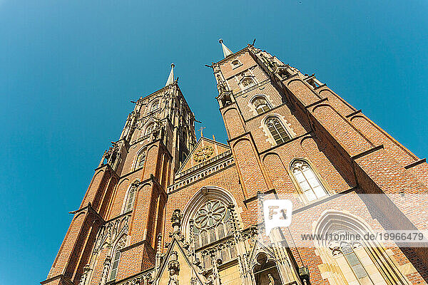 Poland  Lower Silesian Voivodeship  Wroclaw  Facade of Cathedral of St. John Baptist