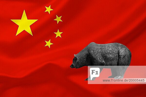 Börse- Bärenmarkt  fallende Kurse in China  Studio
